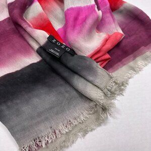 Huge Pink Purple Gray Scarf Sarong Wrap